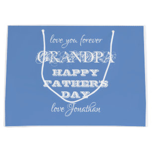 Sacola Para Presentes Grande dia de os pais Personalizado Moderno Cute Avô Gif