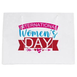 Sacola Para Presentes Grande Dia Internacional das Mulheres