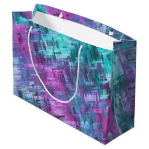 Sacola Para Presentes Grande digiotaque deslizante - chalé e roxo: