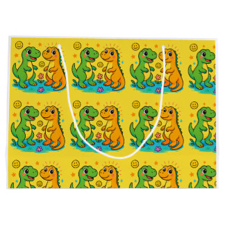 Sacola Para Presentes Grande Dinossauro
