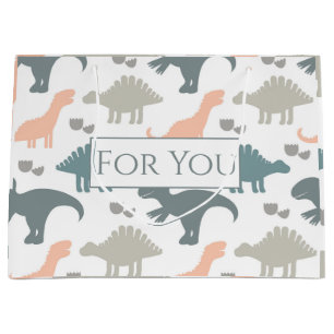 Sacola Para Presentes Grande Dinossauros - Padrão Bonito Para Você Grande Saco 