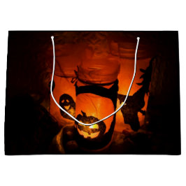 Sacola Para Presentes Grande Diversão do Halloween com Pumpkins, Fantasmas e Br