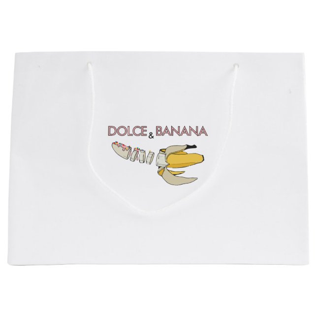 Sacola Para Presentes Grande Dolce & Banana (Frente)