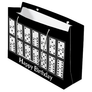 Sacola Para Presentes Grande Dominoes Design