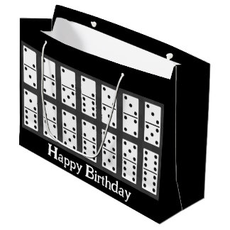 Sacola Para Presentes Grande Dominoes Design