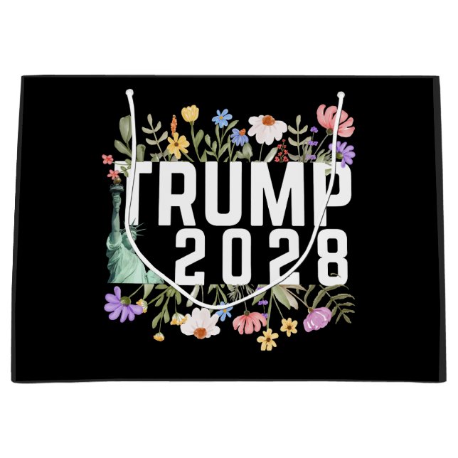 Sacola Para Presentes Grande Donald Trump 2028 (Frente)