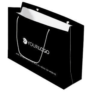 Sacola Para Presentes Grande Dons comerciais de marca de logotipo personalizado
