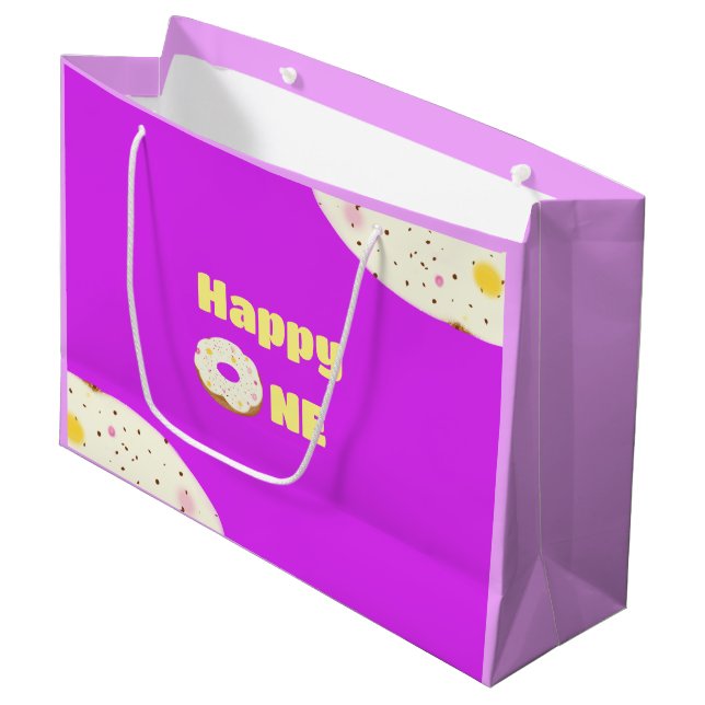 Sacola Para Presentes Grande Donut gostoso (Frente inclinada)
