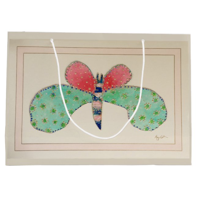 Sacola Para Presentes Grande Dottie Butterfly Gift Bag (Verso)