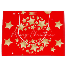 Sacola Para Presentes Grande Dourado saco de presente de Natal vermelho