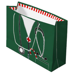 Sacola Para Presentes Grande Doutor ou enfermeira Bag presente de Natal