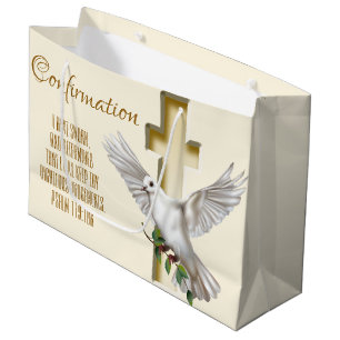Sacola Para Presentes Grande Dove Cross