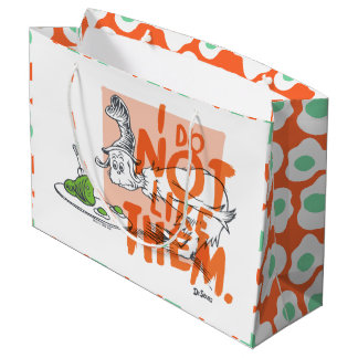 Sacola Para Presentes Grande Dr. Seuss Cara-Eu-Sou "Eu Não Gosto"