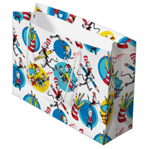 Sacola Para Presentes Grande Dr. Seuss Caracteres Com Pencils