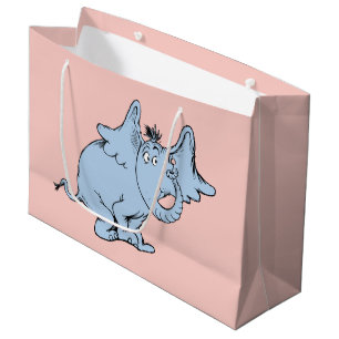 Sacola Para Presentes Grande Dr. Seuss Horton Visão Lateral