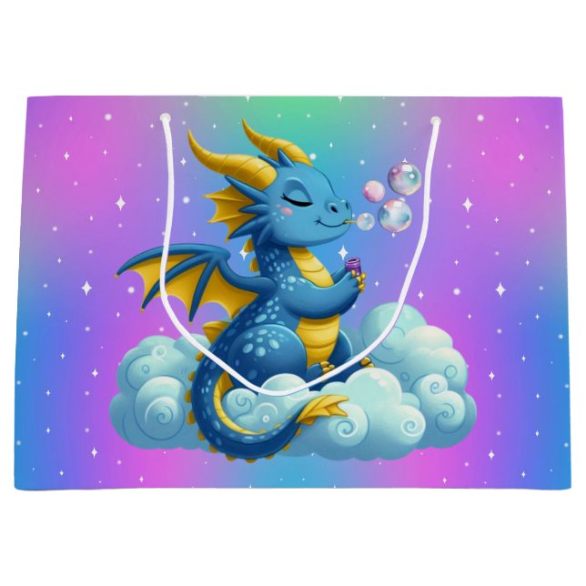 Sacola Para Presentes Grande Dragão/Whimsical (Frente)