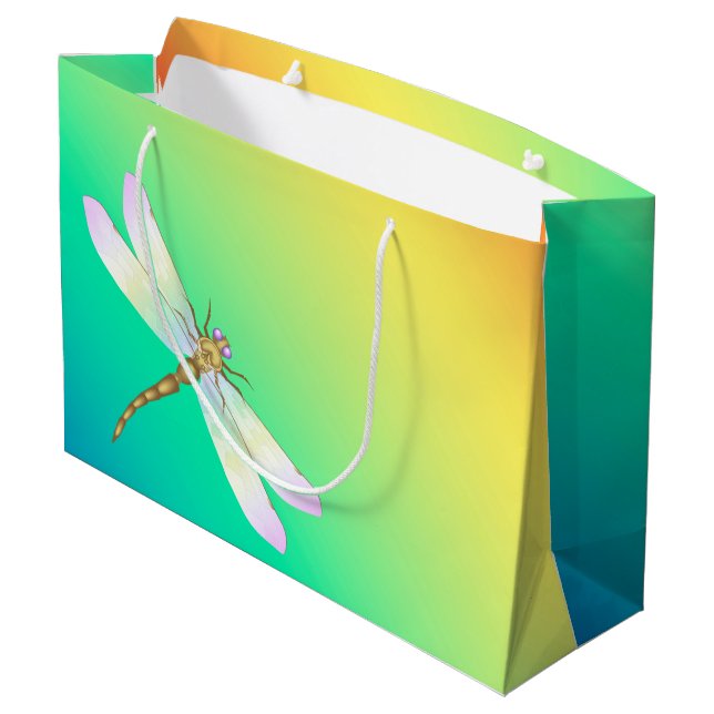 Sacola Para Presentes Grande Dragonfly (Verso inclinado)