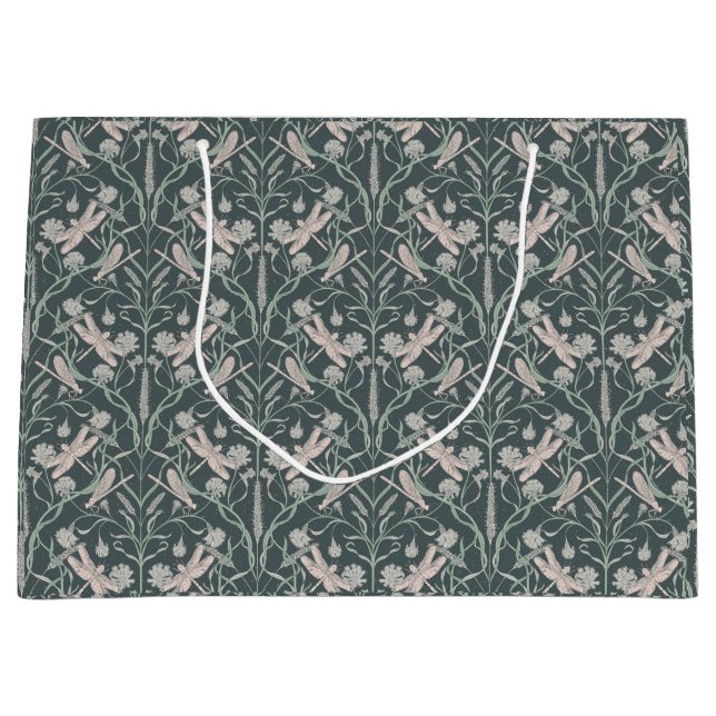 Sacola Para Presentes Grande Dream Dragonfly Cornflower, Stars, Chevron (Frente)