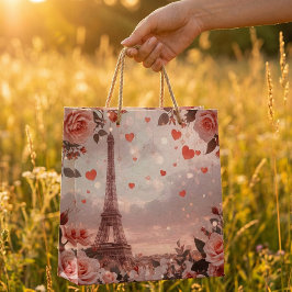 Sacola Para Presentes Grande Dreamy Paris Romance: Eiffel Tower