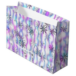 Sacola Para Presentes Grande Dreamy Starburst Waves Pattern