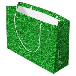 Sacola Para Presentes Grande Druzy Crystal - esmeralda verde