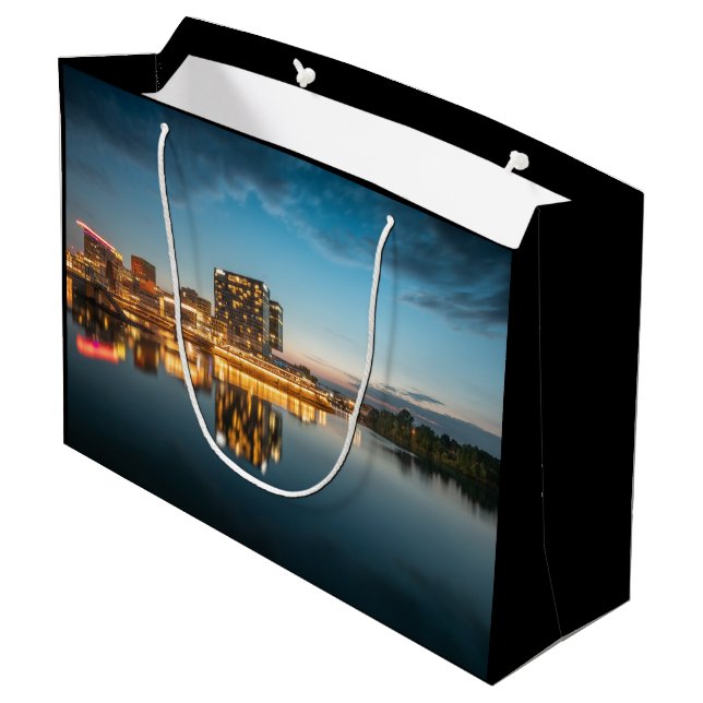 Sacola Para Presentes Grande Dusseldorf Alemanha (Verso inclinado)