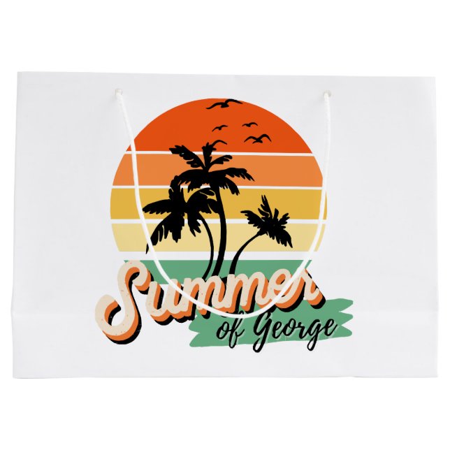 Sacola Para Presentes Grande É o Verão de George (Verso)