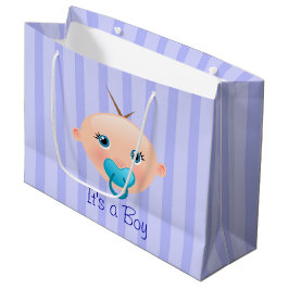 Sacola Para Presentes Grande É um menino com cara azul - grande saco de present