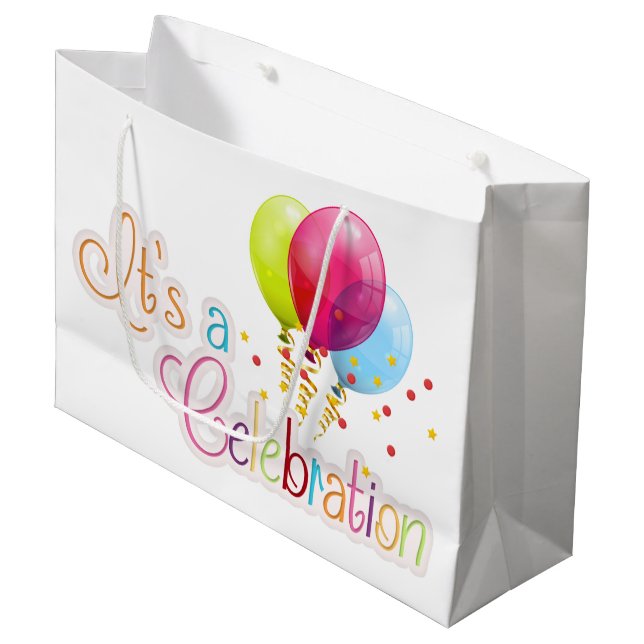 Sacola Para Presentes Grande É Uma Celebração (Frente inclinada)