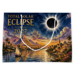 Sacola Para Presentes Grande Eclipse Total do Sol de 2027 Egito
