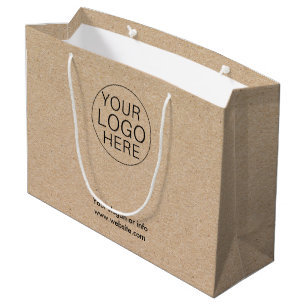 Sacola Para Presentes Grande Eco Kraft Personalizado Logotipo Gift Bag para Emp