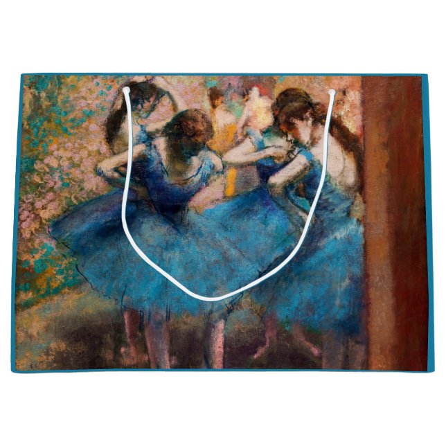 Sacola Para Presentes Grande Edgar Degas - Dançarinos em azul (Frente)