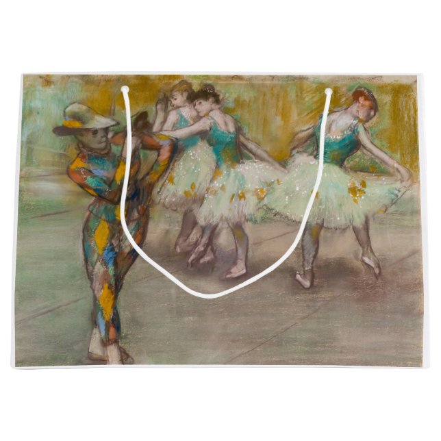 Sacola Para Presentes Grande Edgar Degas - Harlequin Dance (Frente)