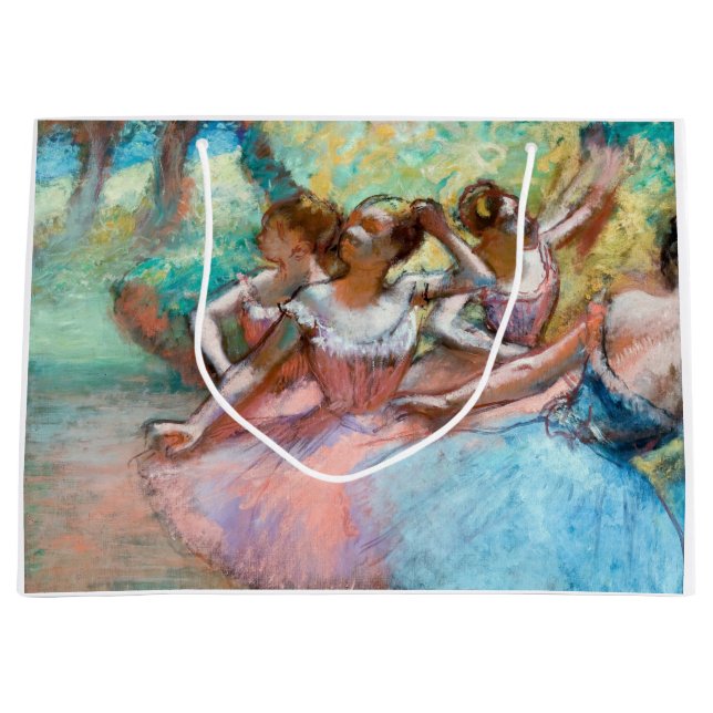 Sacola Para Presentes Grande Edgar Degas - Quatro Ballerinas no Palco (Frente)