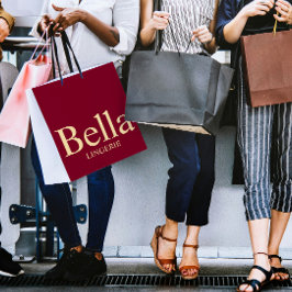 Sacola Para Presentes Grande Editable Elegant Lingerie Branding Design 