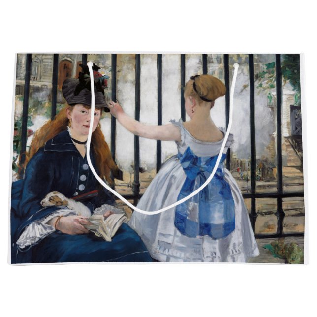 Sacola Para Presentes Grande Edouard Manet - A Via Ferroviária (Frente)