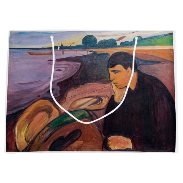 Sacola Para Presentes Grande Edvard Munch - Melancholy 1894 (Frente)