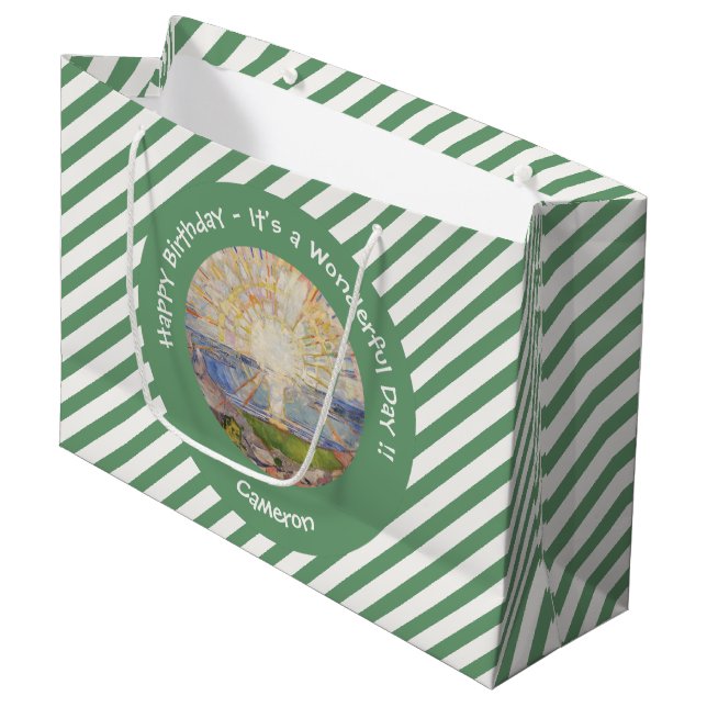 Sacola Para Presentes Grande Edvard Munch The Sun (Solen) - Itens de Partido Su (Frente inclinada)