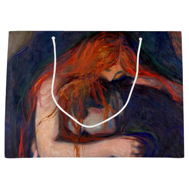 Sacola Para Presentes Grande Edvard Munch - Vampiro / Amor e Dor (Frente)