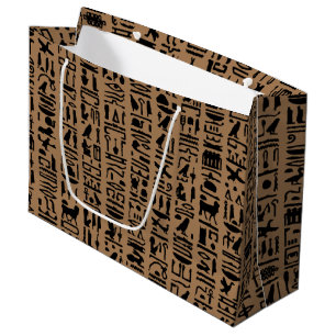 Sacola Para Presentes Grande Egípcio Hieroglyph Large Gift Bag