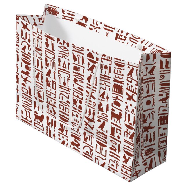 Sacola Para Presentes Grande Egípcio Hieroglyph Large Gift Bag (Frente inclinada)