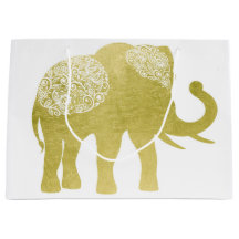 Elefante filigrana dourado