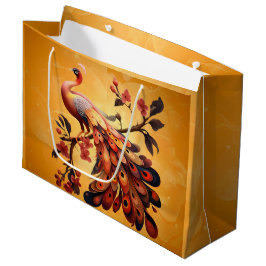 Sacola Para Presentes Grande Elegância em penas