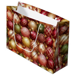 Sacola Para Presentes Grande Elegant Christmas Tree Baubles Decorations Holiday