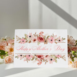 Sacola Para Presentes Grande Elegant Pink Watercolor Flower Gift Bag