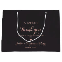 Elegante A Sweet Obrigado Casamento Personalizado