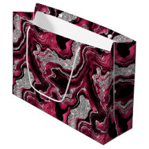 Elegante Ágata Vermelha e Prata no Aniversário