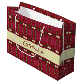 Sacola Para Presentes Grande Elegante Design Patternado