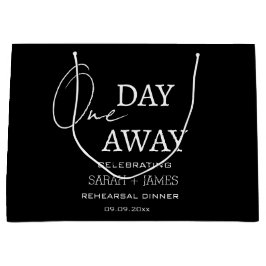 Sacola Para Presentes Grande Elegante Festa de Casamento Preto e Branco a Um Di