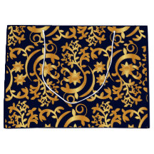Elegante ouro e azul marinho escuro